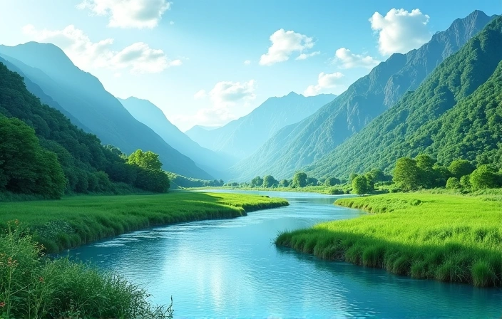 ภาพภูเขาและลำธารที่แสดงถึงความบริสุทธิ์ของธรรมชาติ